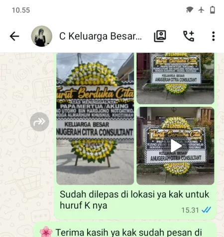 Pengiriman Papan Bunga Duka Cipondoh Indah
